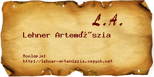 Lehner Artemíszia névjegykártya